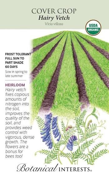 Botanical Interests Hairy Vetch Seed (Vicia villosa), Cover Crop, Frost Tolerant