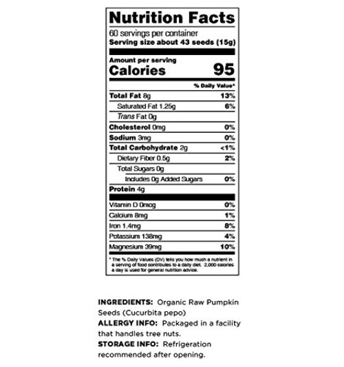 Organic Unsalted Pumpkin Seeds, 2 Pounds – Certified Non-GMO &