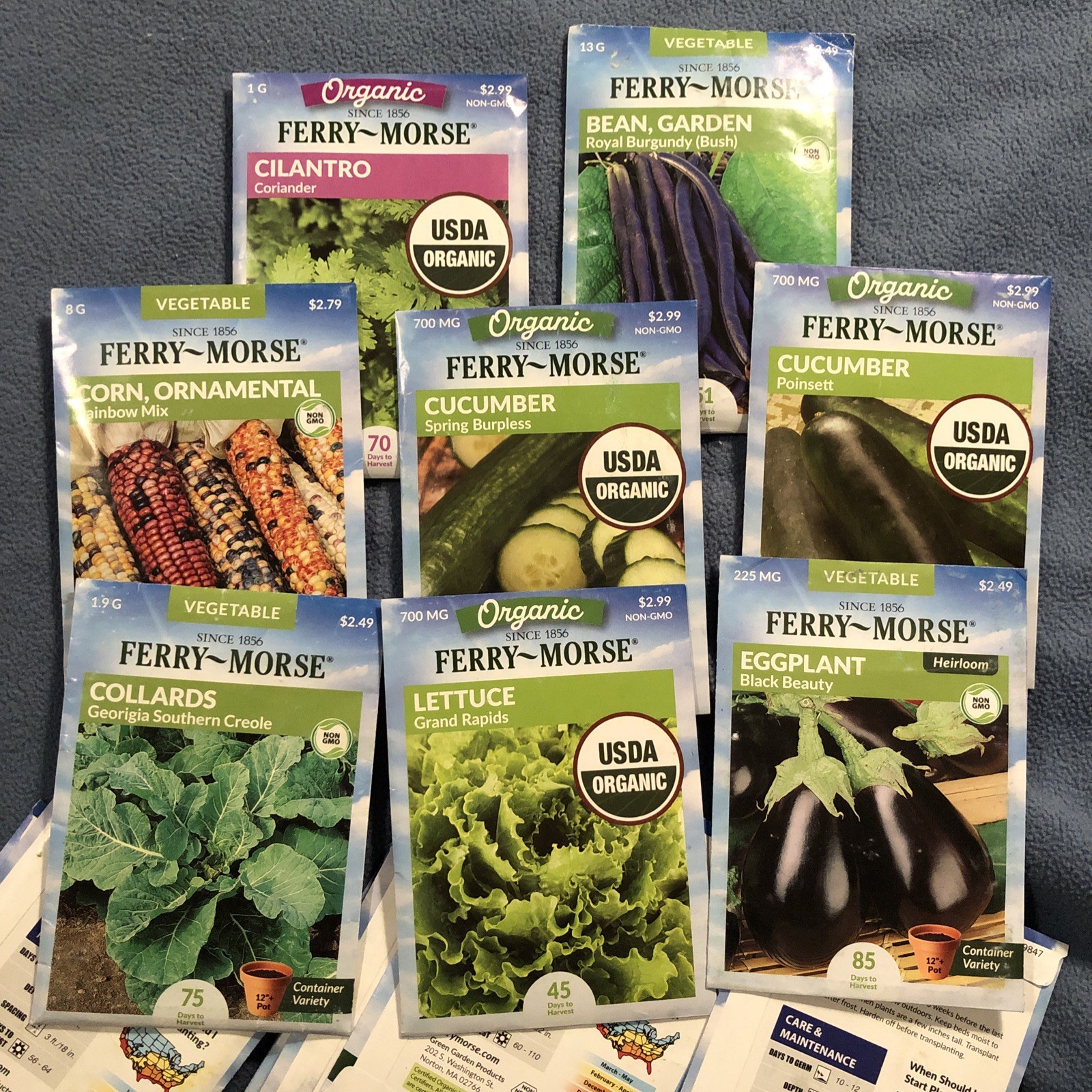17 ￼packs FERRY-MORSE brand Vegetable garden￼ Seeds, over $47 retail value