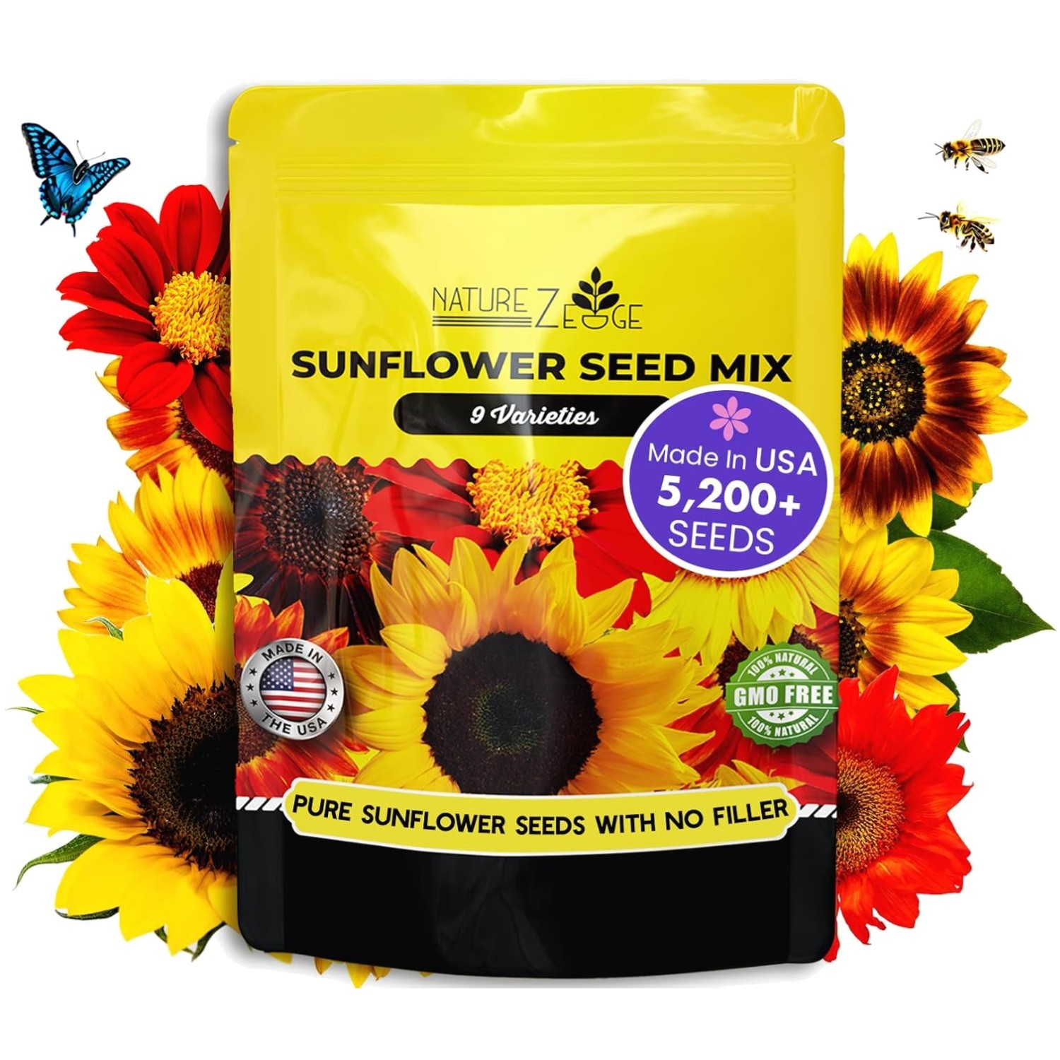 Family-Owned Sunflower Seeds Bulk Pack – Diverse Varieties