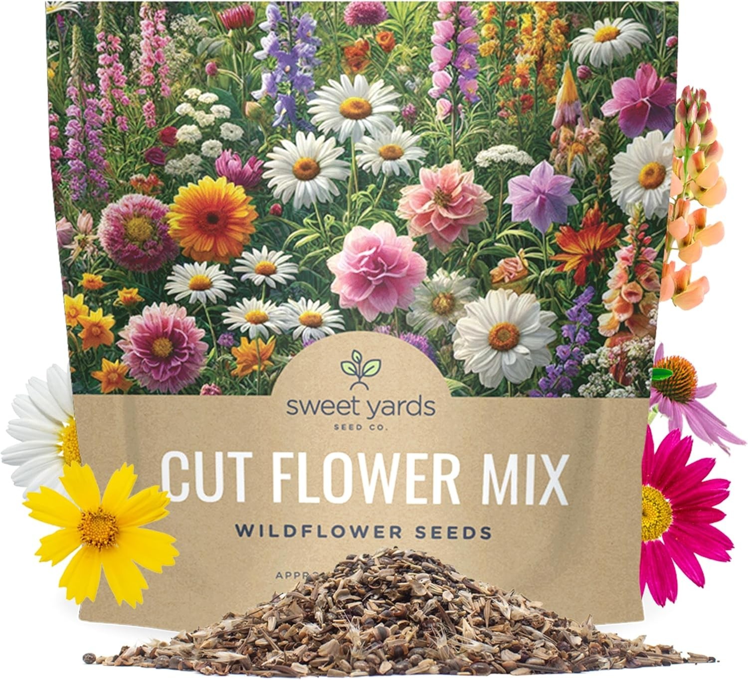 Cut Flower Garden Seeds 1 Ounce Pack Bright Colors Perennials Annuals