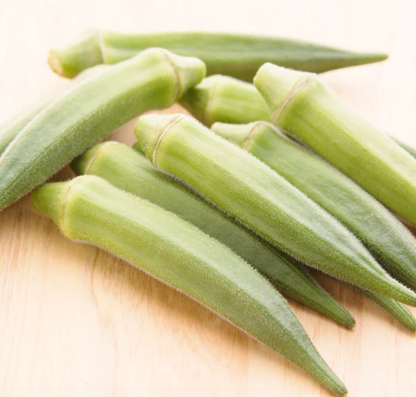 Okra BLONDY Dwarf AAS Winner Edible Flowers & Fruit 3-4″ Pods 60 Seeds