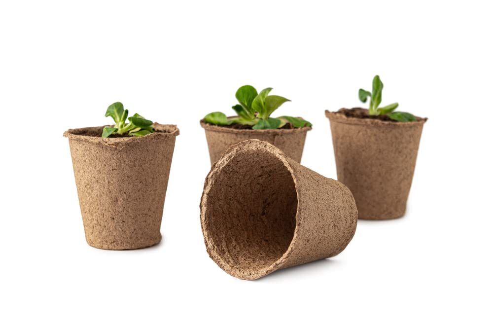 3 Inch Starter Pots – 20 Pack of Biodegradable Containers – Herbs, Trees, Vegeta