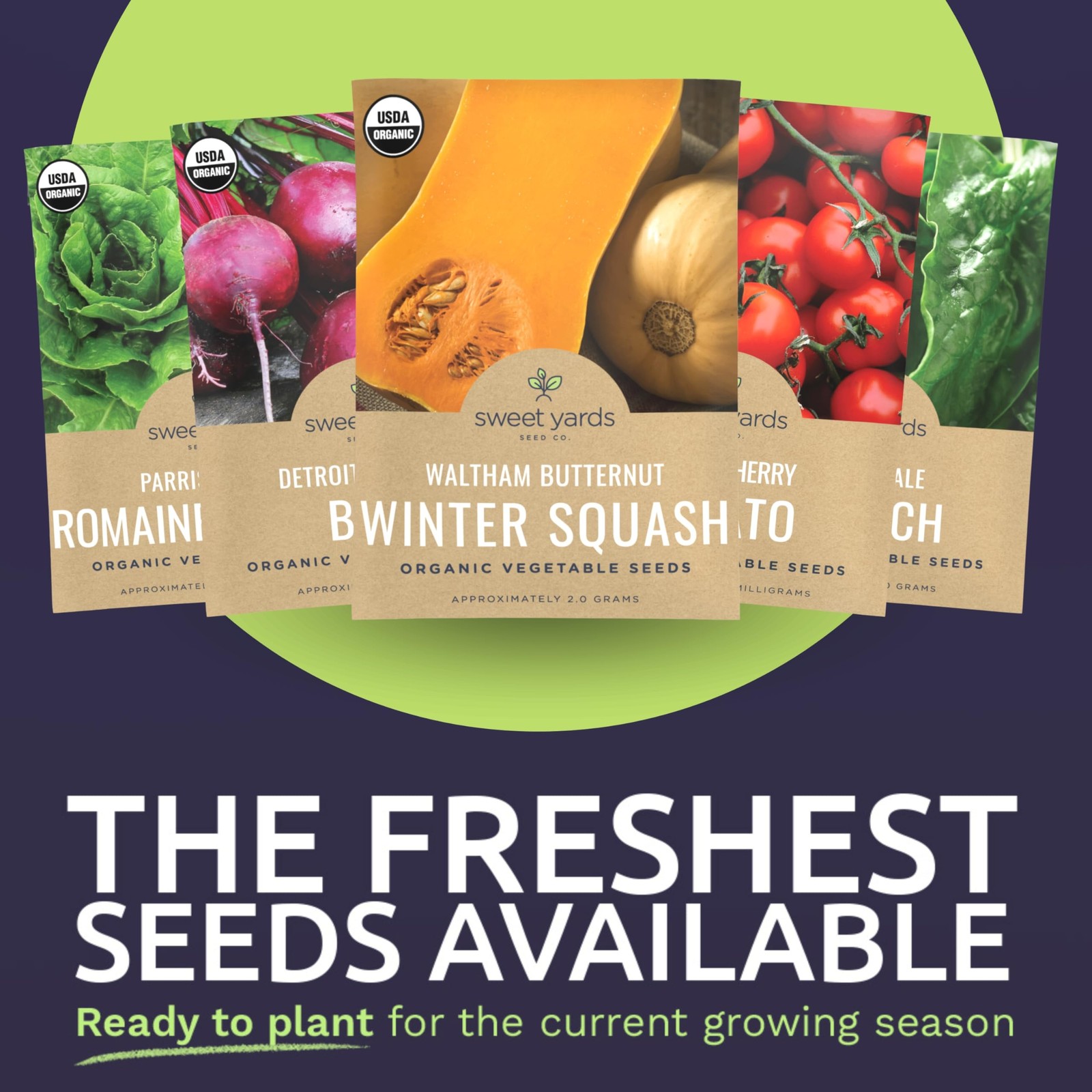 Organic Heirloom Garden Seeds Variety Pack 10 NonGMO Indoor & Outdoor Seeds