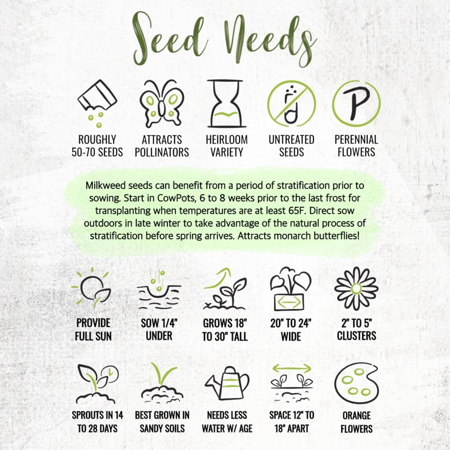 Milkweed Seeds for Planting a Butterfly Garden to Attract Monarch Butterflies…