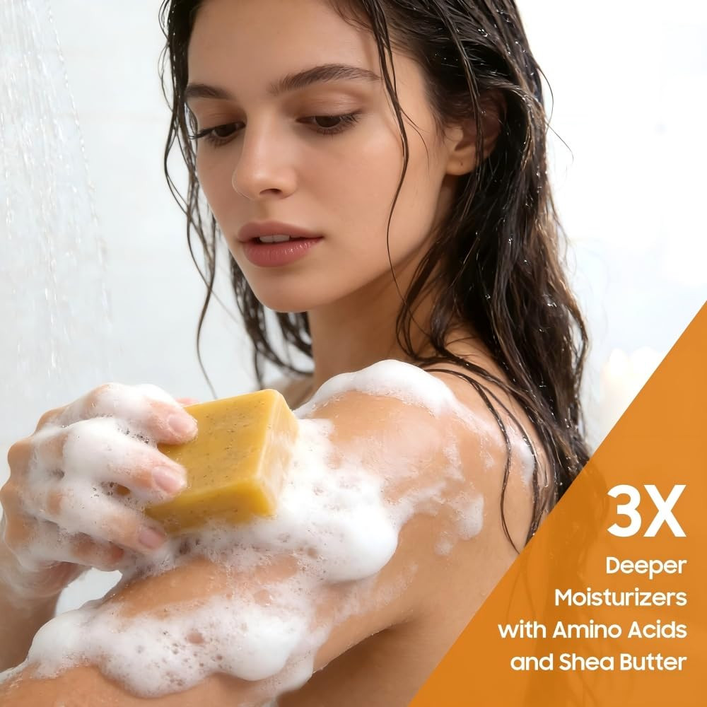 Lemon & Turmeric Glow Soap Bar for Dark Spots Remover, Powered by Kojic Acid