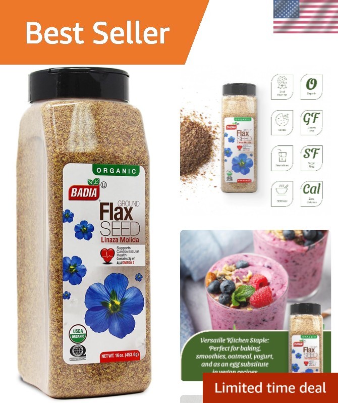16 oz Organic Flax Seed Powder – Ideal for Baking, Smoothies & Healthy Cooking