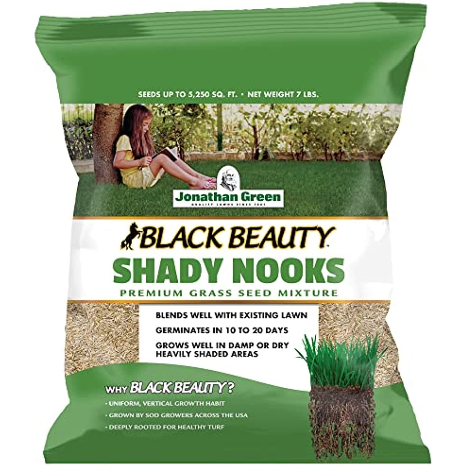 Jonathan Green (11959) Black Beauty Shady Nooks Grass Seed – Cool Season Lawn