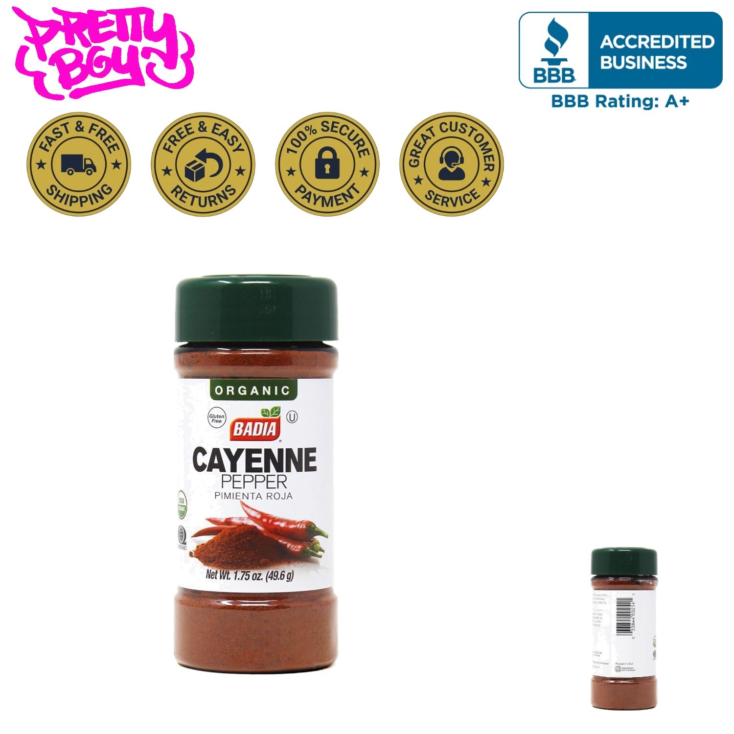 Authentic Organic Cayenne Pepper, 1.75 oz – Spicy, Gluten-Free Blend for Cooking