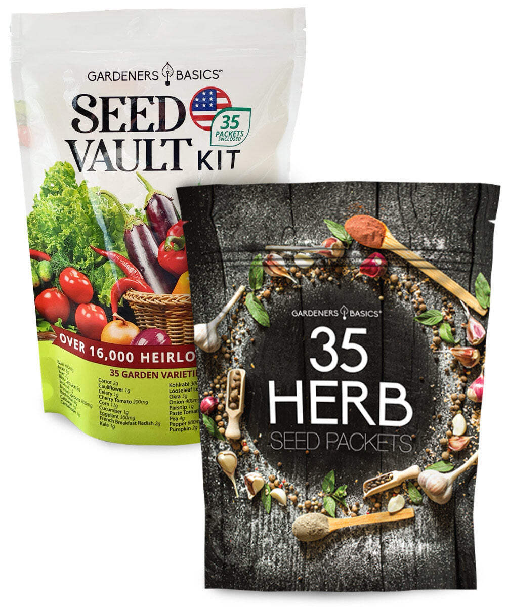 Gardeners Seed Vault Kit – 70 Varieties of Vegetable and Herb Seeds for Your Gar
