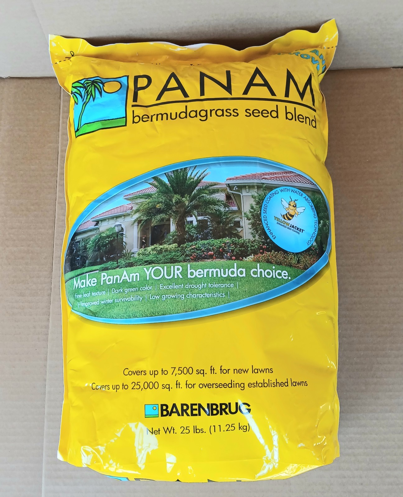 Panam Bermudagrass Lawn Seed Blend, Fast-Acting Durable For Sunny & Humid, 25 Lb