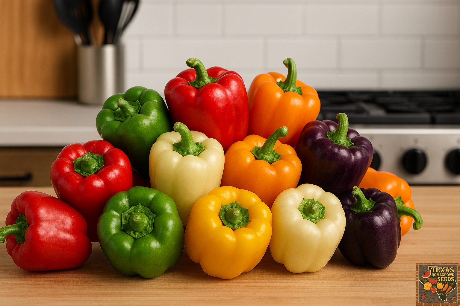 100 Heirloom Rainbow Mixed Bell Pepper Seeds – Large&Sweet – Every Bell Color
