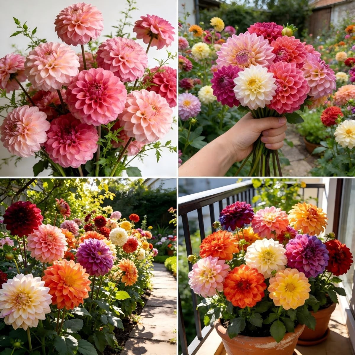 Carpet 400+ Mixed Dahlia Seeds for Planting, Colorful Perennial Heirloom Dahlia
