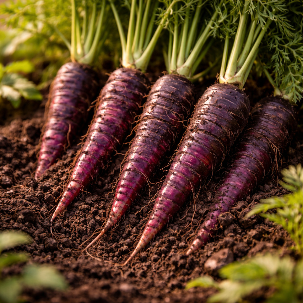 Black Nebula Carrot Seeds – Deep Purple Carrots – High Antioxidant 250 seeds