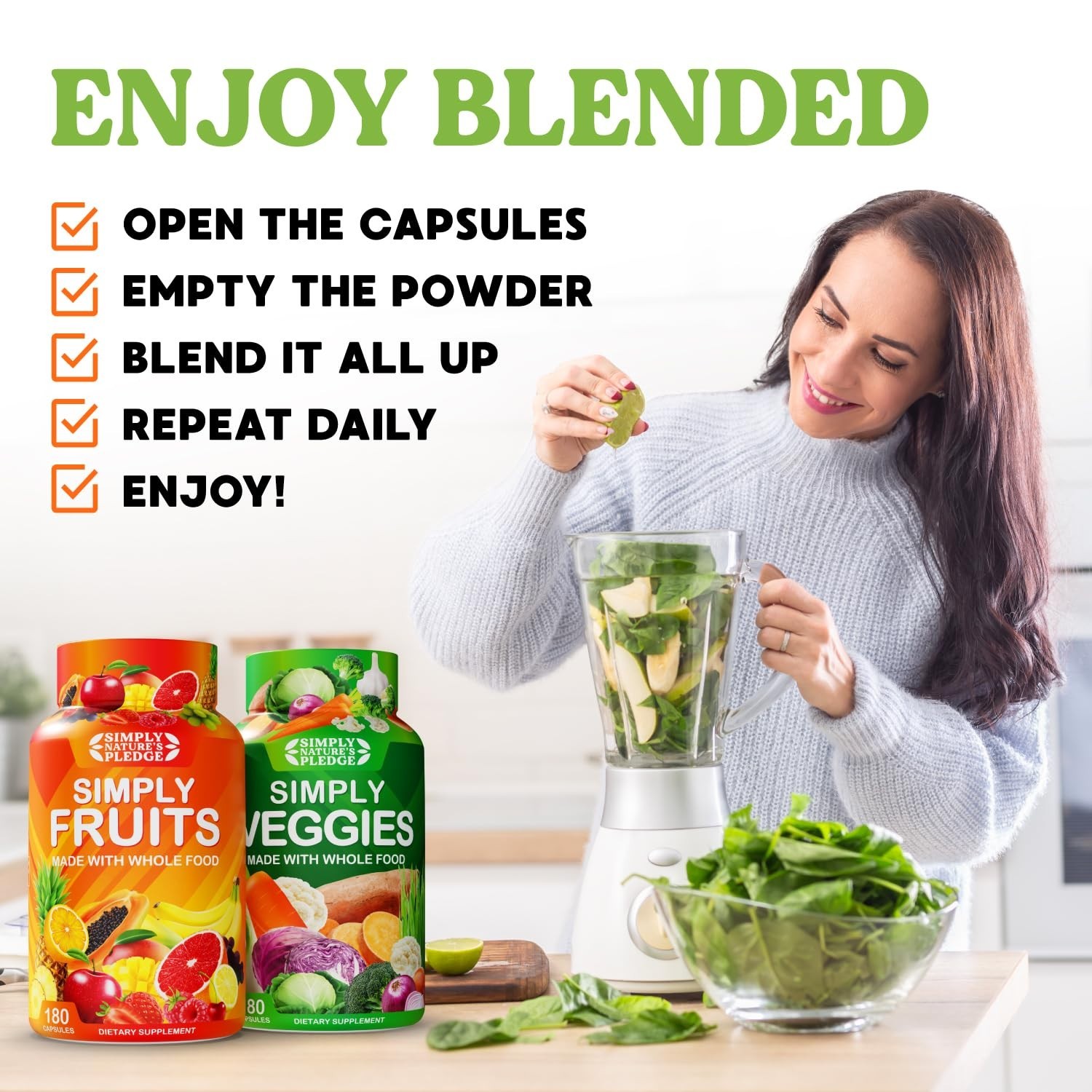 Packed with 42 Different Fruits & Vegetables – Made with Whole Food Superfood…