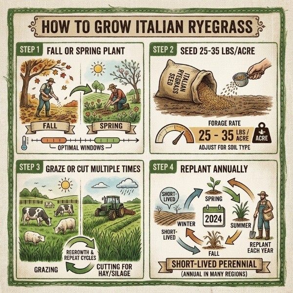 Old Cobblers Farm™ Wicked Tuff Turf Firkin Italian Ryegrass Seed – Fast Growth