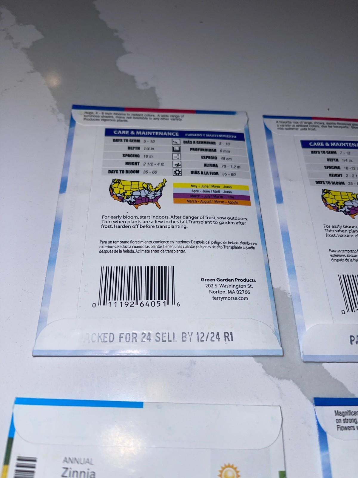 10 PACK BUNDLE LOT ZINNIA SEEDS