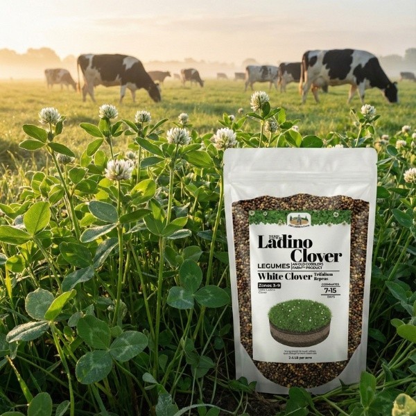 Old Cobblers Farm™ Wicked Tuff Turf Ladino Clover (Legumes) – (5/10/15/20lbs)