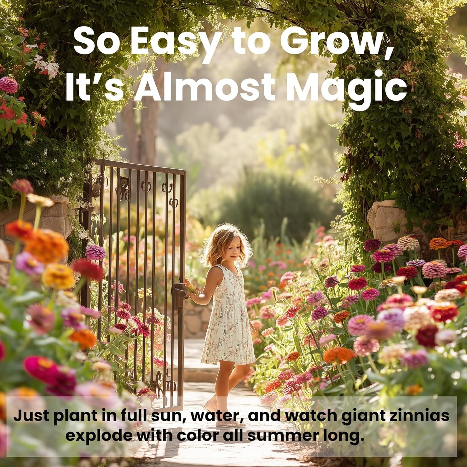 California Giants Zinnia Seeds – Multi-Color, GMO Free, 1 Oz for Vibrant Gardens