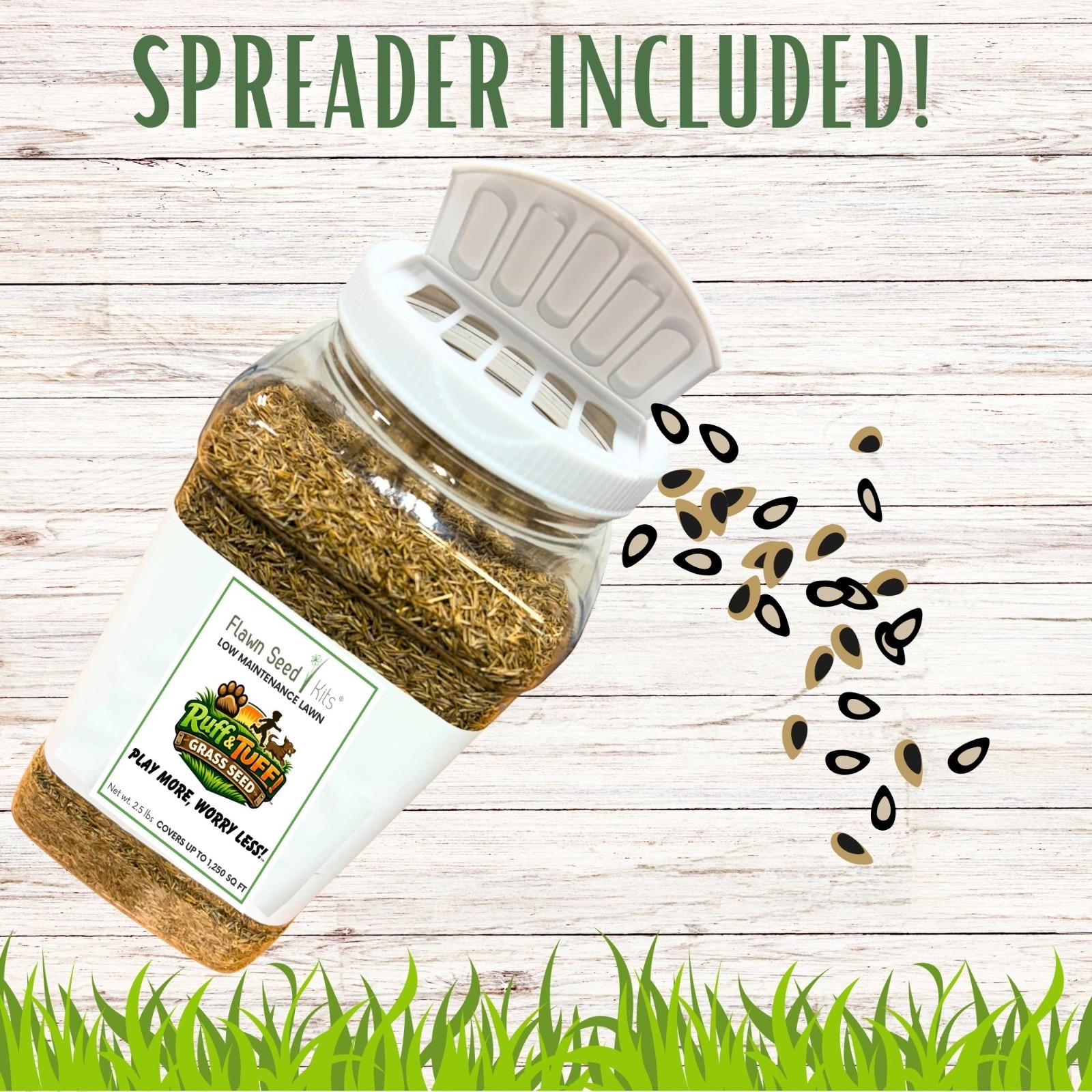 RUFF and TUFF! Fescue Grass Seed, Pet Friendly, Low Maintenance, Shade Tolerant