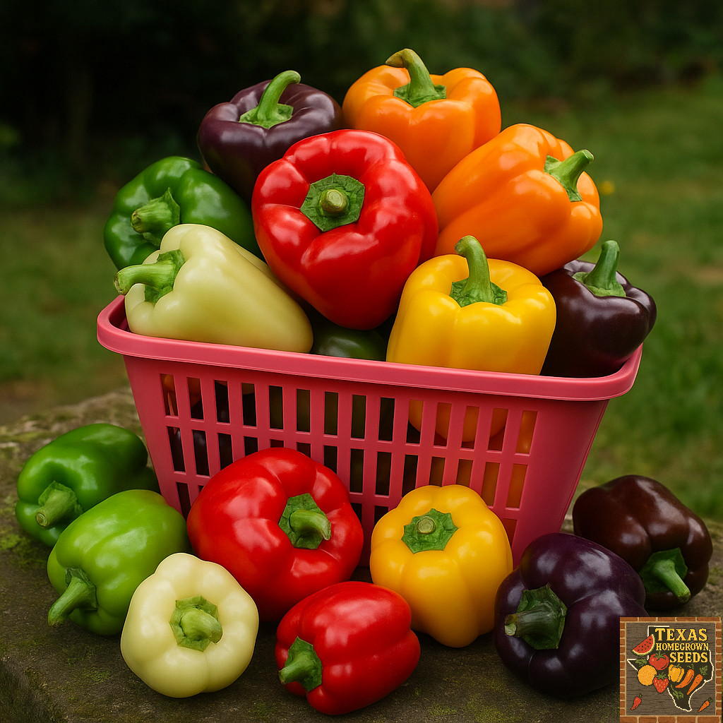 100 Heirloom Rainbow Mixed Bell Pepper Seeds – Large&Sweet – Every Bell Color
