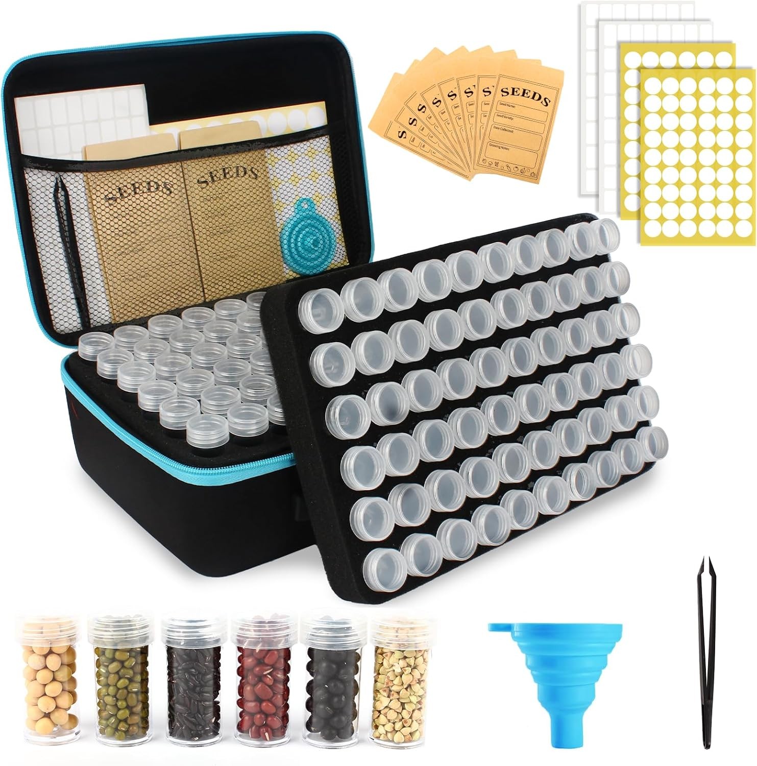59 Slot Seed Storage Organizer Kit Large Capacity Storage Container with Slot Se