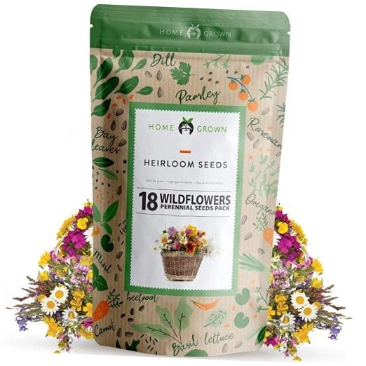 Wildflower Seeds – Premium Flower Seeds [1/4 Pound] Garden Seeds for Perennial