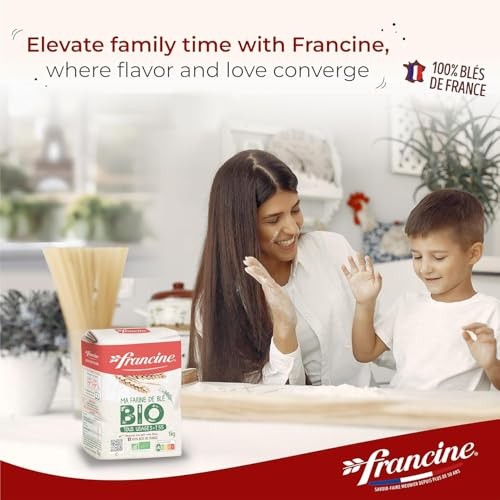 Francine Organic Wheat Flour, T55 Bio French Flour 35.2 Ounce (Pack of 1)