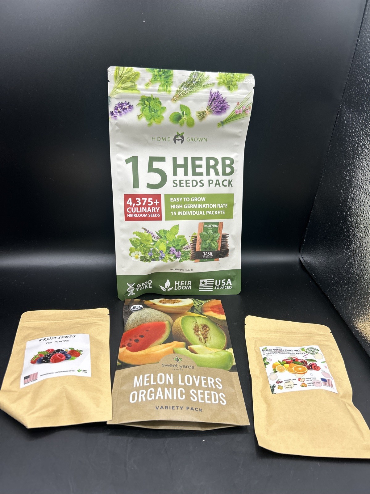 Lot Of Vegetable, Fruit, Herb Seed Packets Packs Non GMO Organic Random Mix Tree