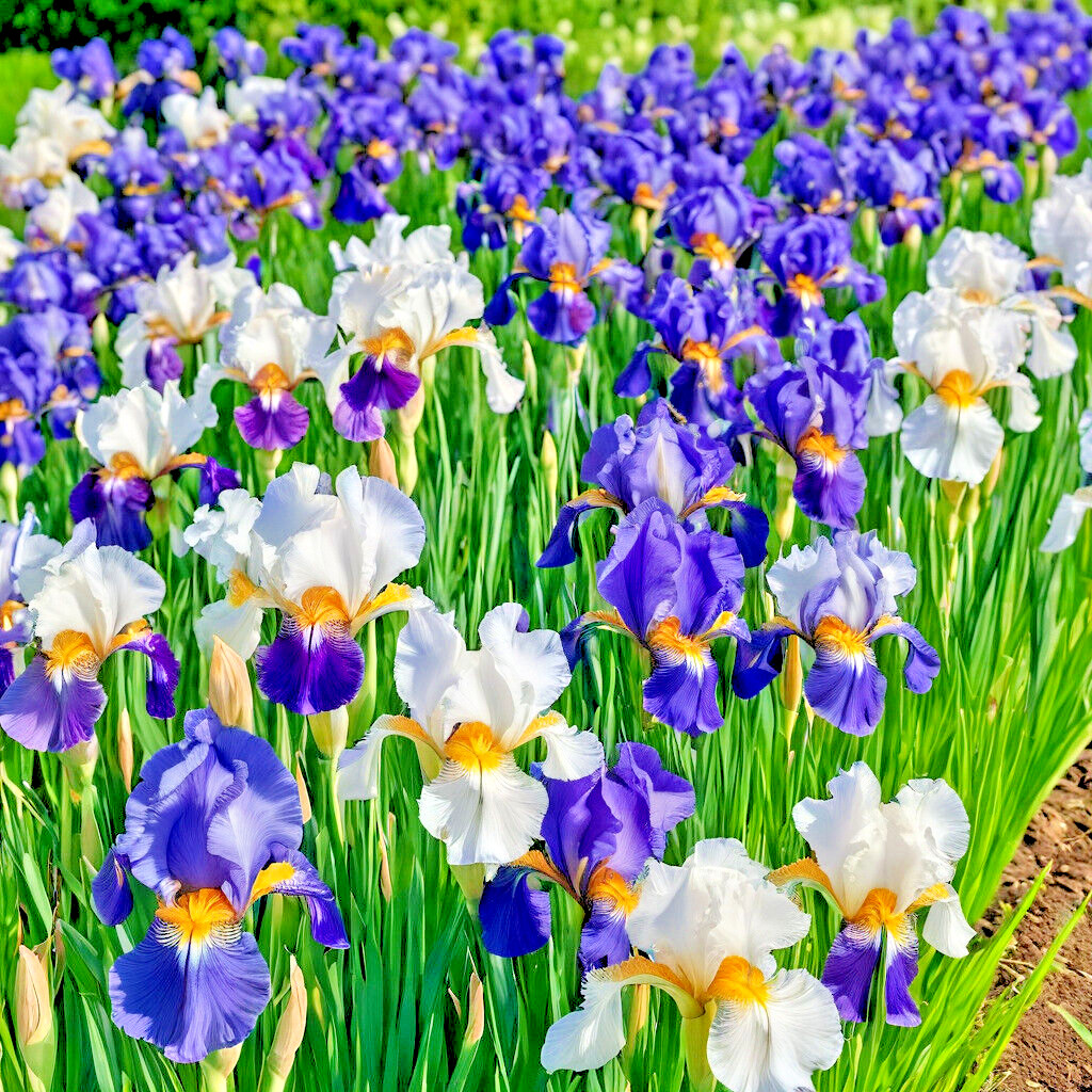 30+ Iris Flower Seeds (Iris siberica) Colorful Mix: Purple, White, Red and Blue