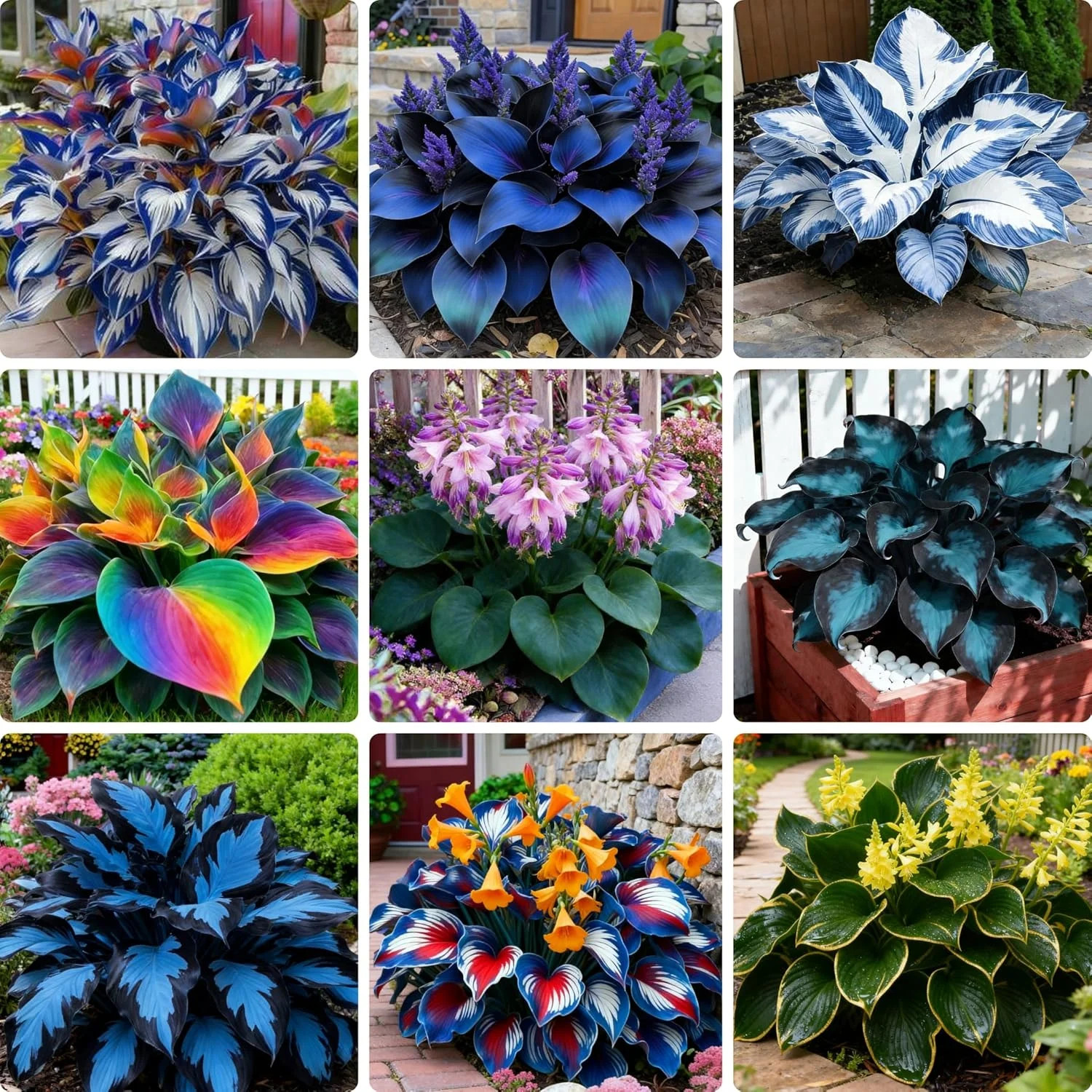 Hosta Seeds for Planting, 100 Heart-Shaped Hosta Rare Roots, Low Maintenance Hos