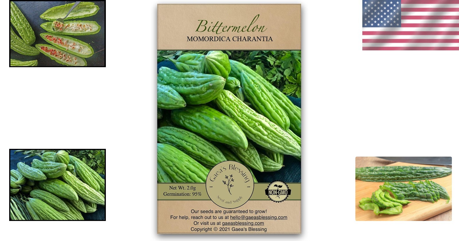 Grow Delicious Bitter Melon – Non-GMO Seeds with 92% Germination Rate, Pack of 1