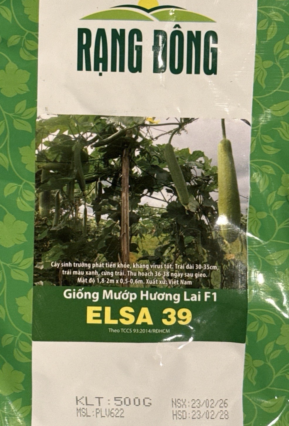 50 Vietnamese Hybrid Smooth Luffa Seeds,RADO 39 Hạt Giống Mướp Hương xanh Lai F1