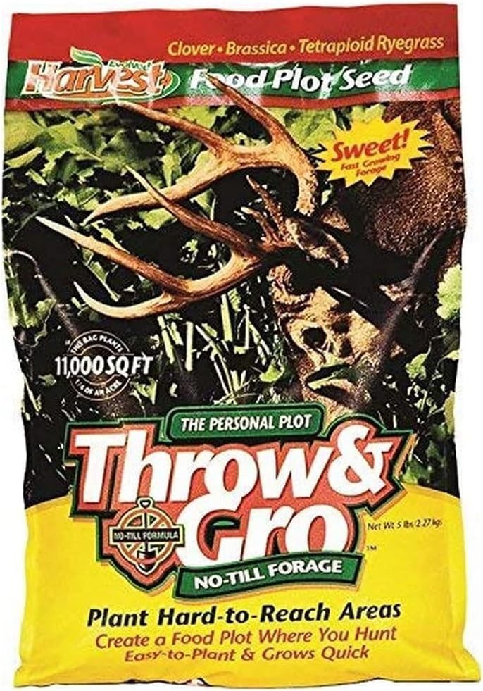 Forage Seeds No-Till Mixed Fast-Growing Food Plot Deer Hunting 5 Lbs