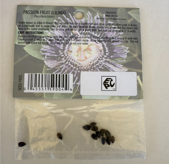 HAWAIIAN PASSION FRUIT LILIKOI SEEDS – 1 Pack