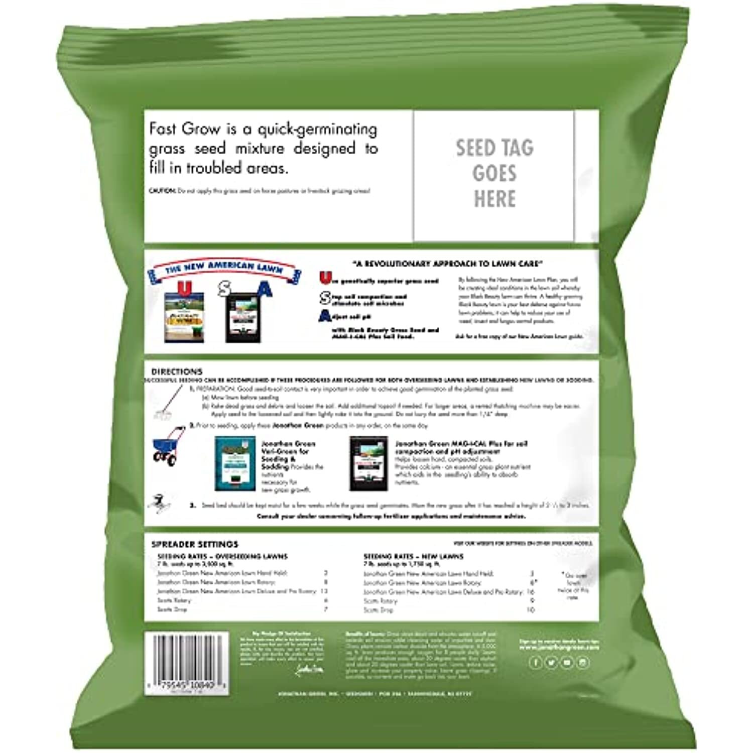 Jonathan Green (10840) Fast Grow Grass Seed – Cool Season Lawn Seed (7 lb)