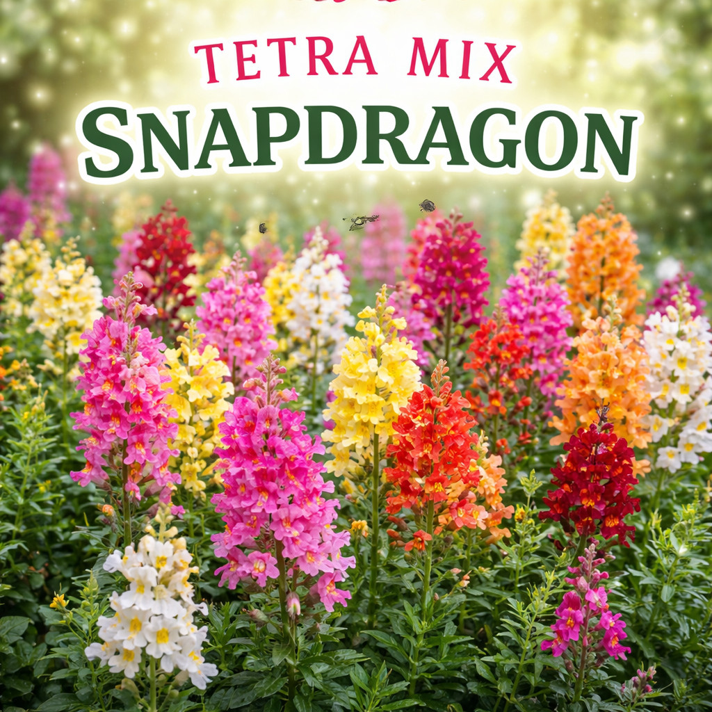 Snapdragon Seeds – Tetra Mix (Antirrhinum) | Multi-Color Blooms | Cut Flower