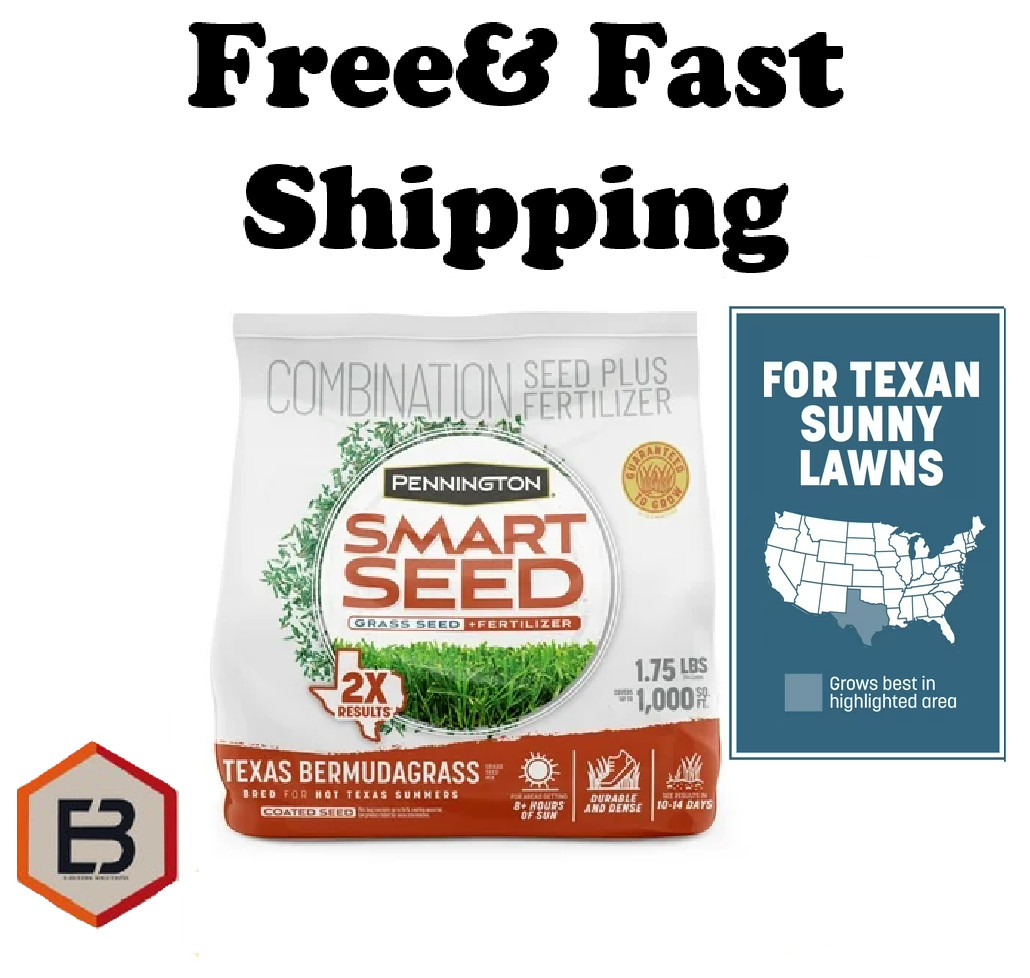Pennington Smart Seed Texas Bermuda Grass Seed Mix, for Full Sun, 1.75 Lb.