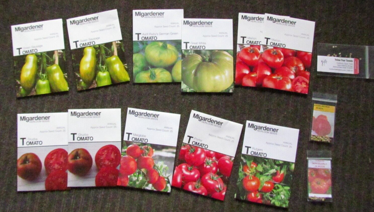 Lot of 35 Assorted Vegetable Fruit Herb Seed Packs 2022-2025 Tomato, Cantalope +