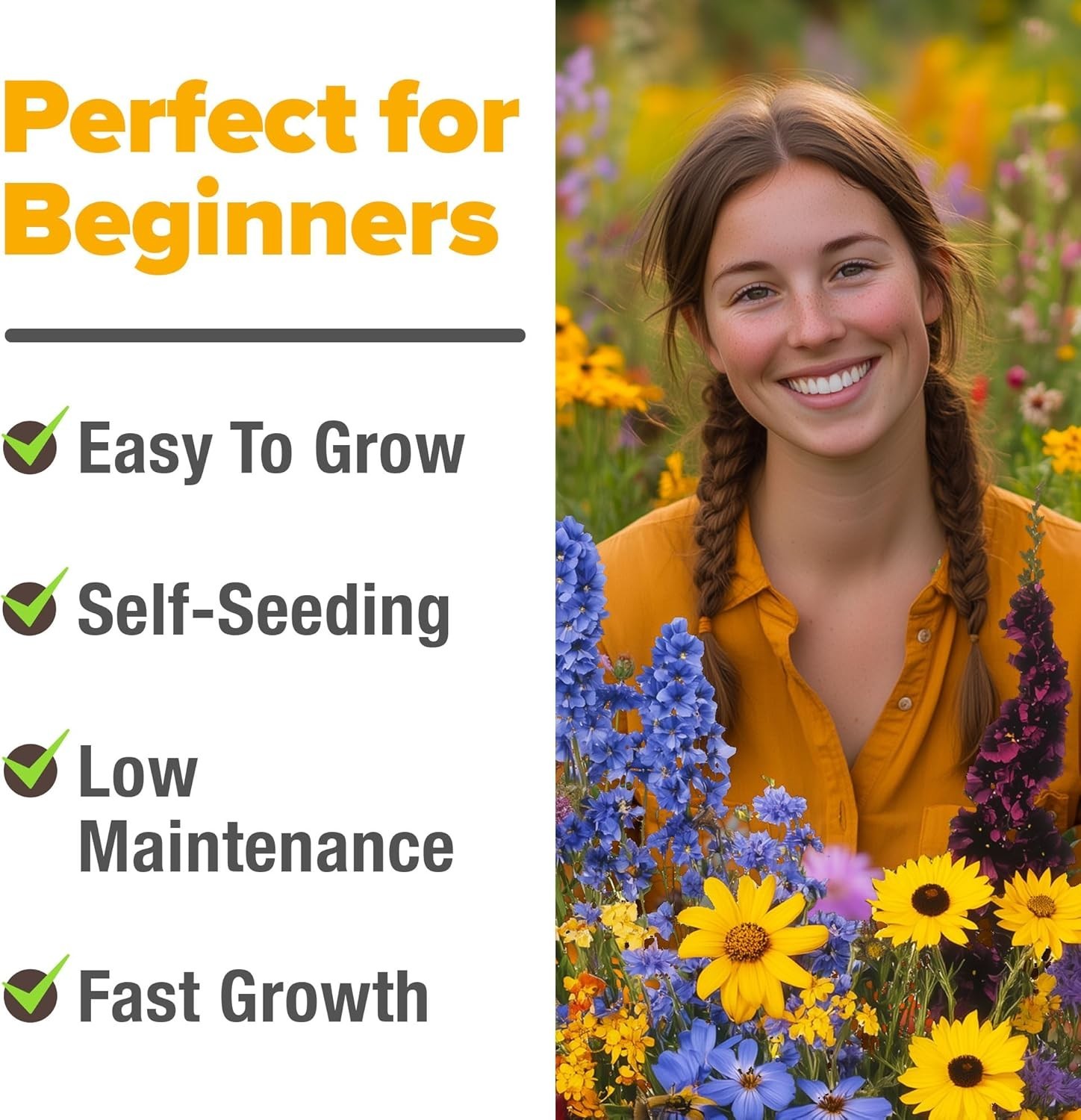 Attracting Pollinators: 65,000+ Heirloom Wildflower Seeds for Any Garden – 4 oz