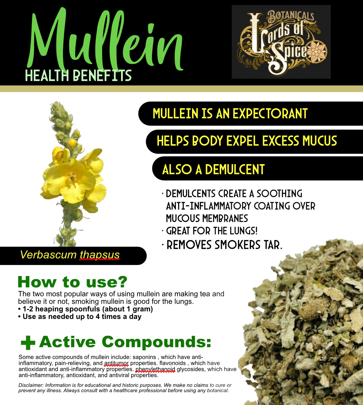Mullein SEEDS (Verbascum Thapsus) FREE SHIPPING Medicinal Dried Herb USA