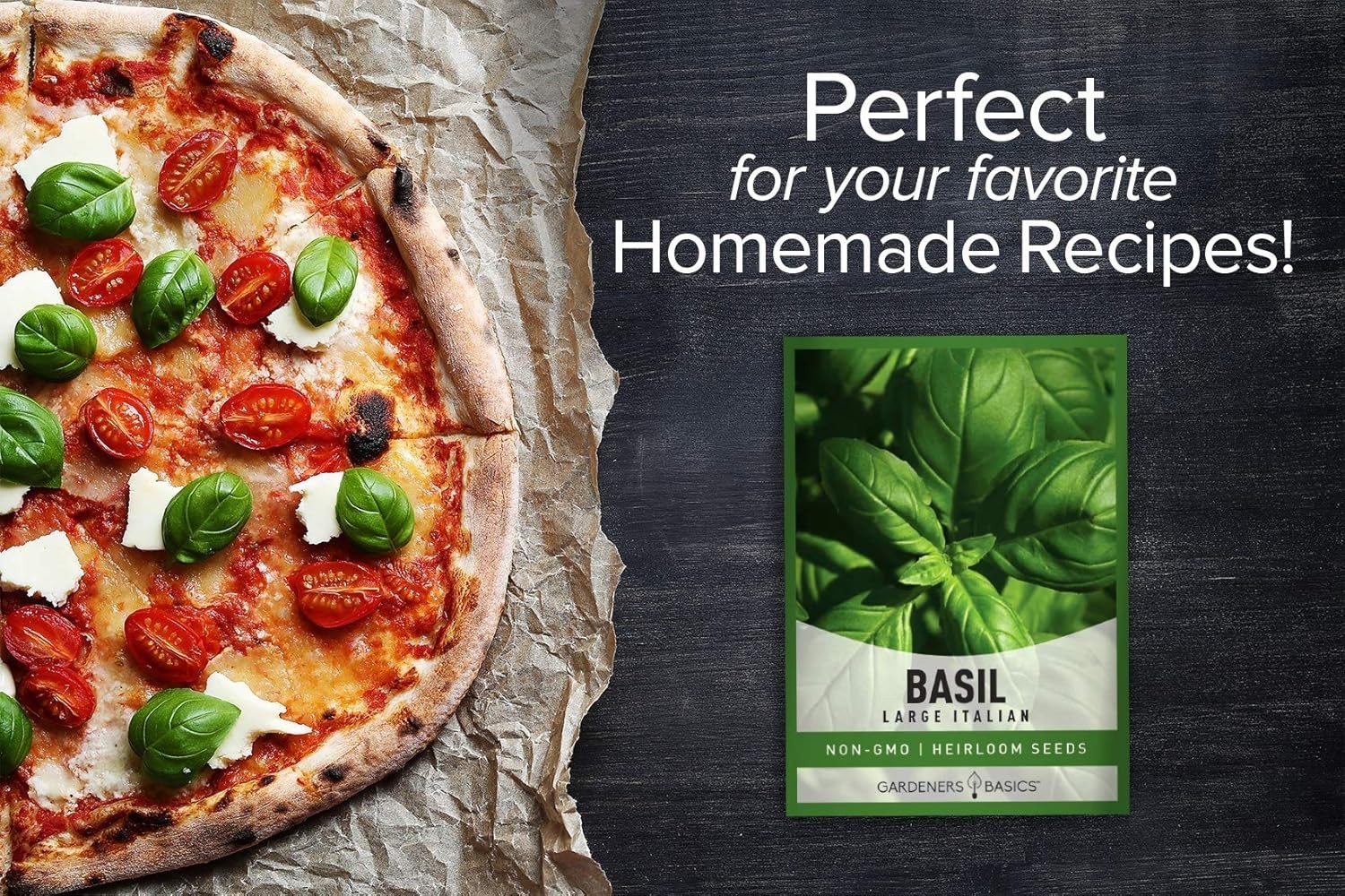 500mg Heirloom Large Leaf Basil Seeds – Grow Gourmet Herbs Indoors or Outdoors