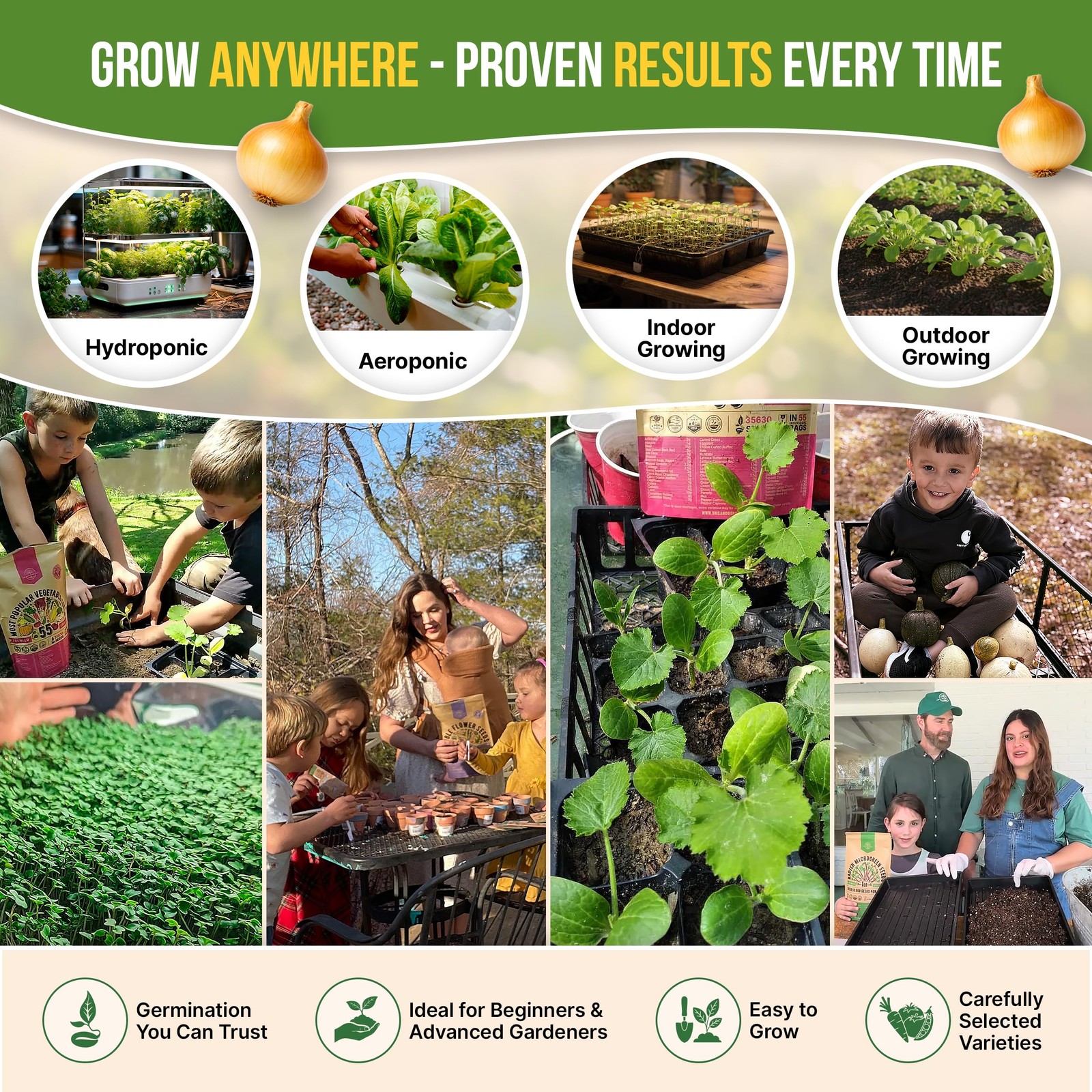 25 Winter Vegetable & Green Seeds Variety Pack for Outdoors & Indoor Home Gar…