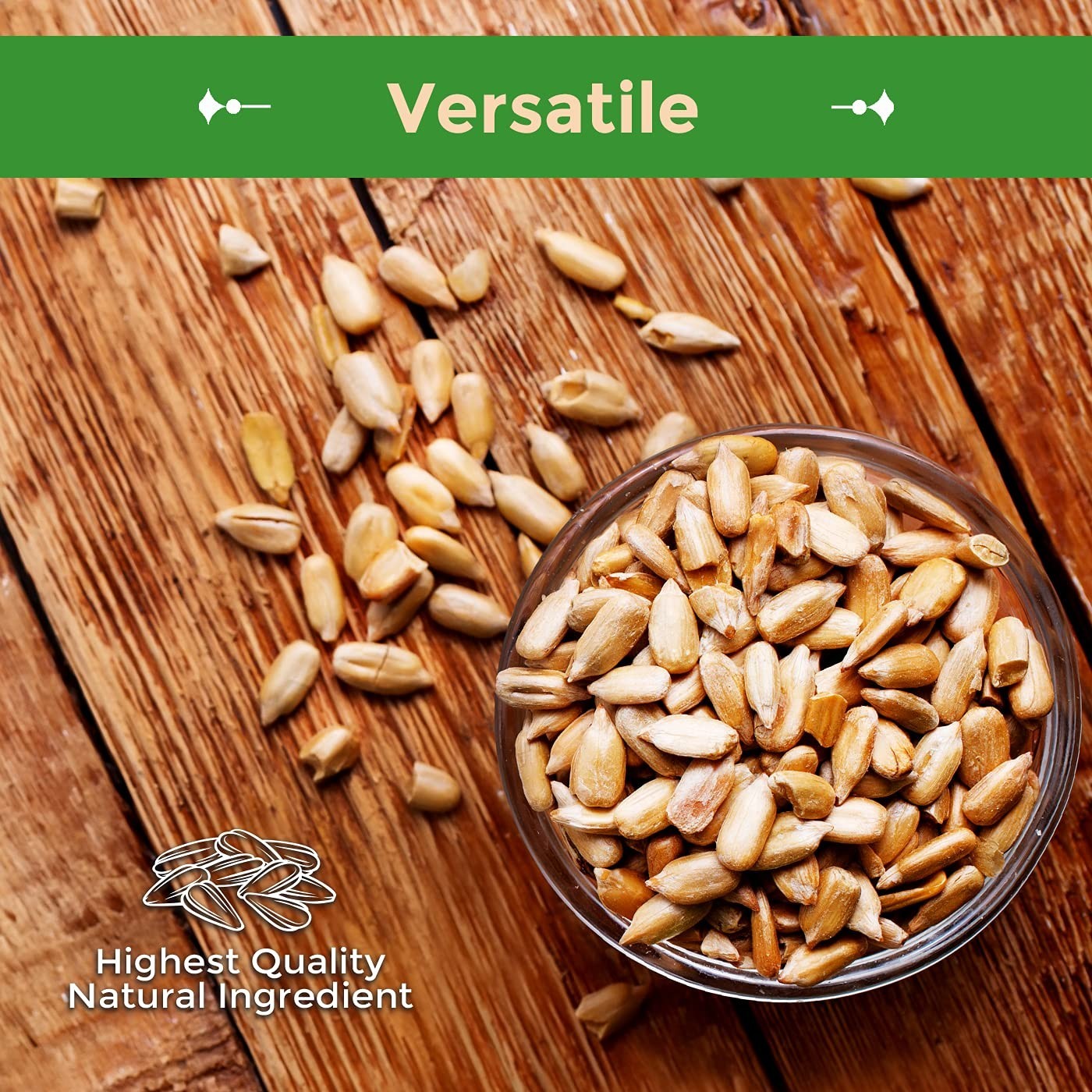 Delicious Roasted Hulled Sunflower Seeds – Kosher Certified Snack, 1LB