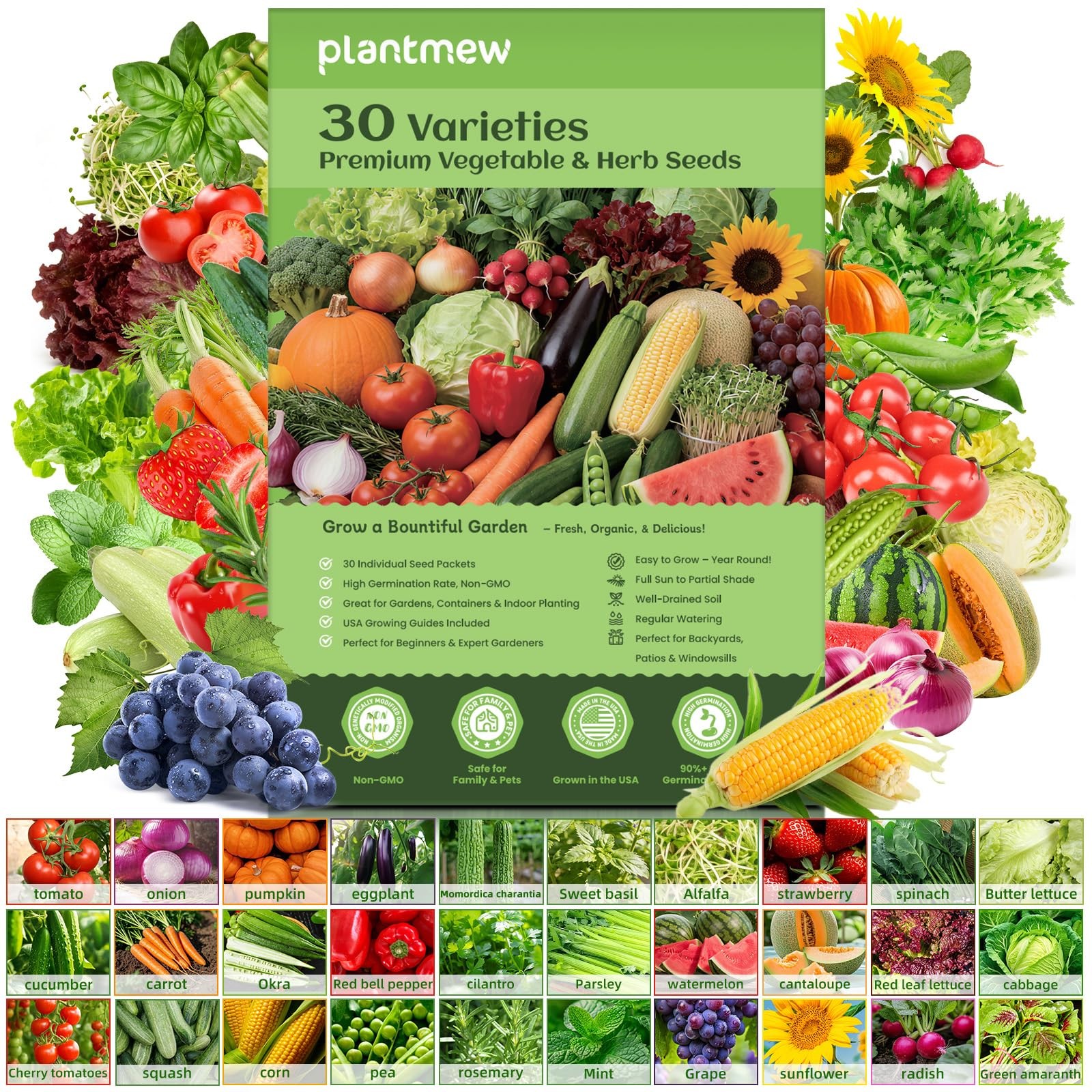 【Seed Vault】 Heirloom Vegetable Seeds Planting Kit 15,000+ NonGMO Seeds for …