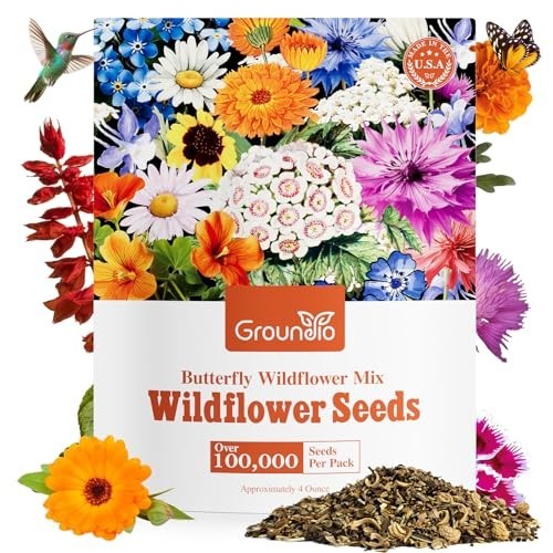 All Perennial Wildflower Seeds Bulk, 1/4 Lb, 100,000+ Seeds, 26 Variety Mix
