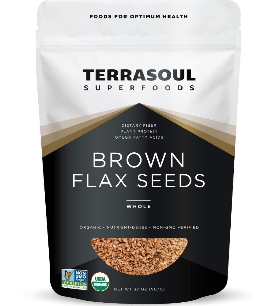 Nutritious Organic Brown Flax Seeds, 2 Pounds – Ideal Gluten-Free Supplement