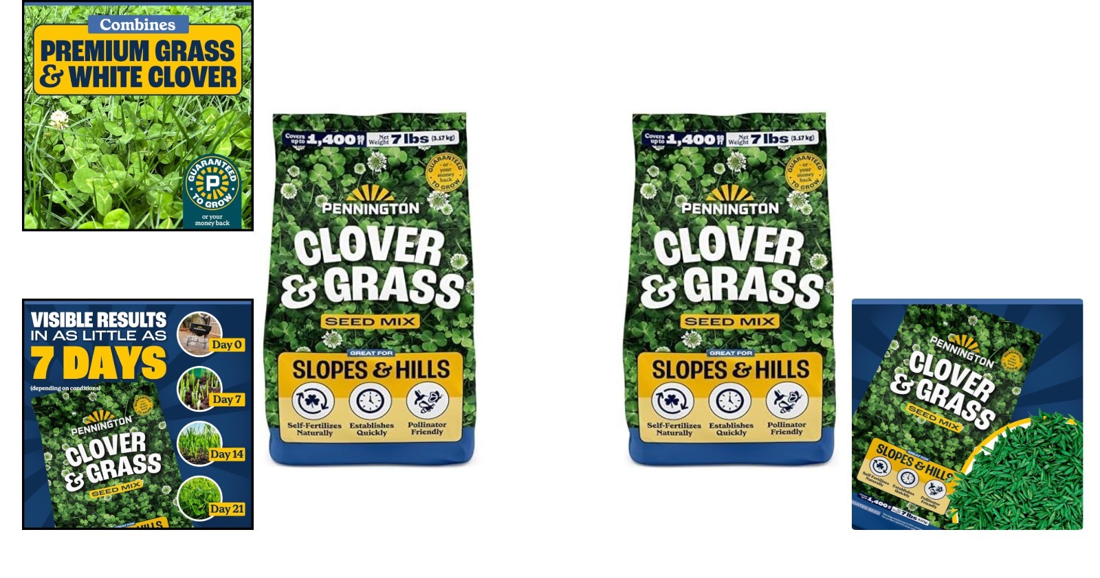 Durana Clover and Grass Mix 2-Pack – Pollinator-Friendly Low Water Lawn Solution