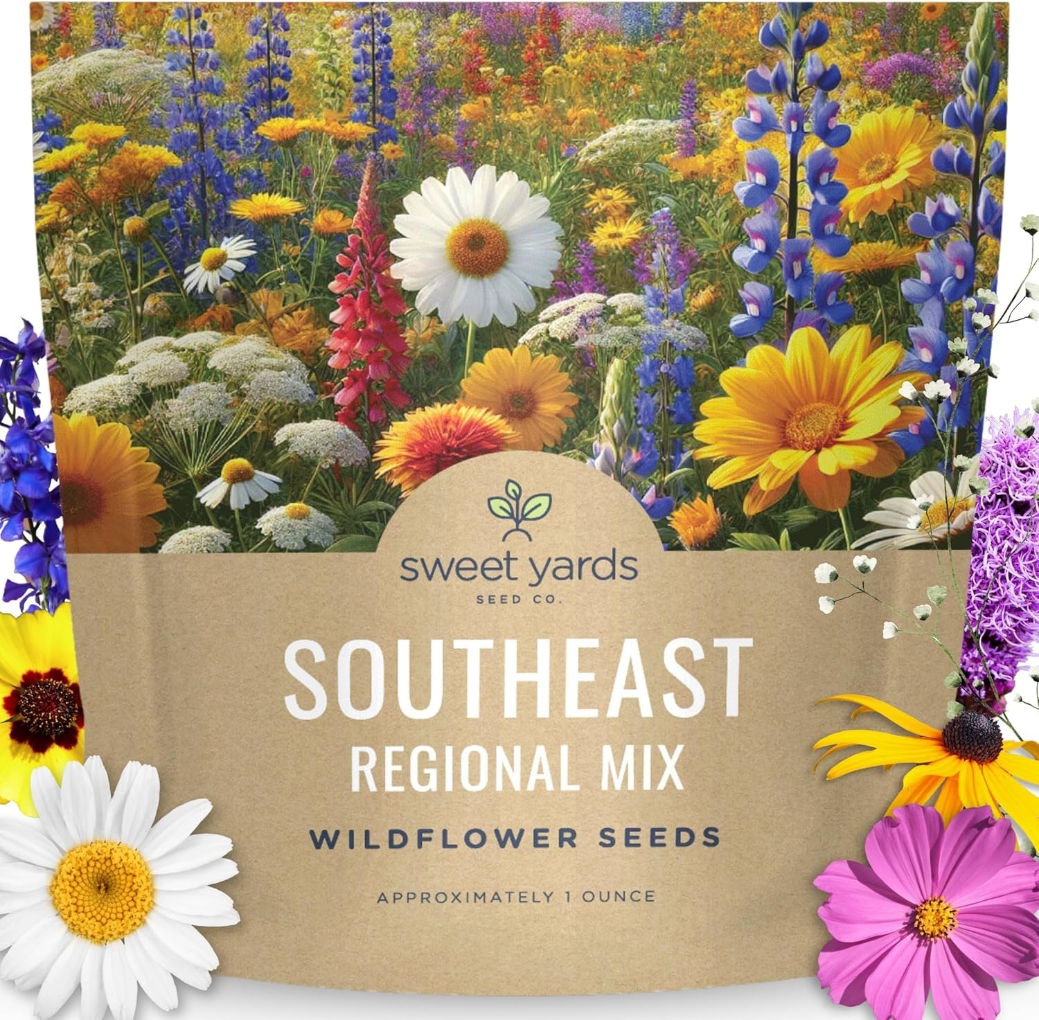 Southeast Regional Mix – Large 1 Ounce Packet – 12,000 Flower Seeds for Plant…