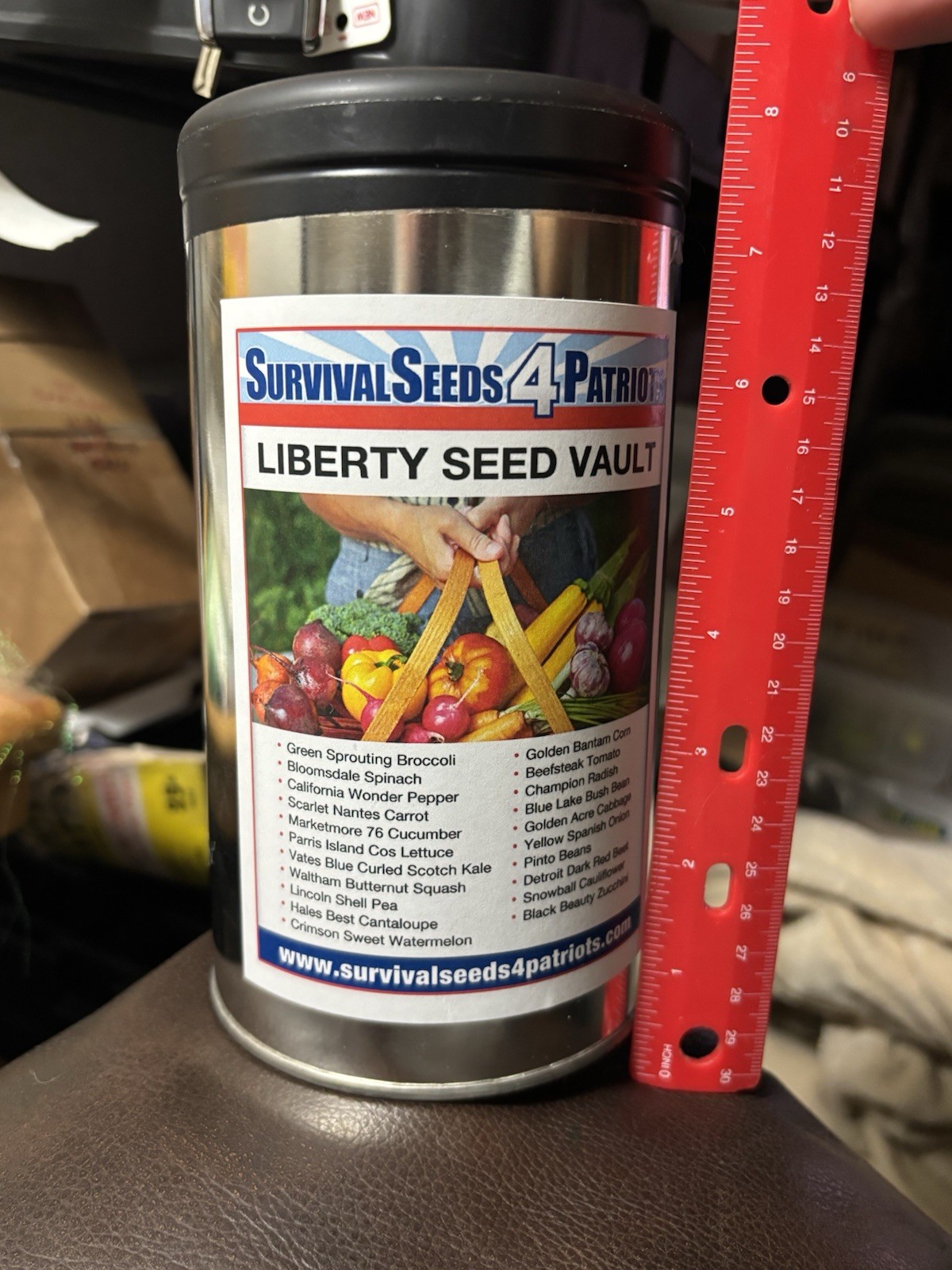 SURVIVAL SEEDS Sealed Can 4Patriots Liberty Seed Vault 21 Edibles prepper sealed